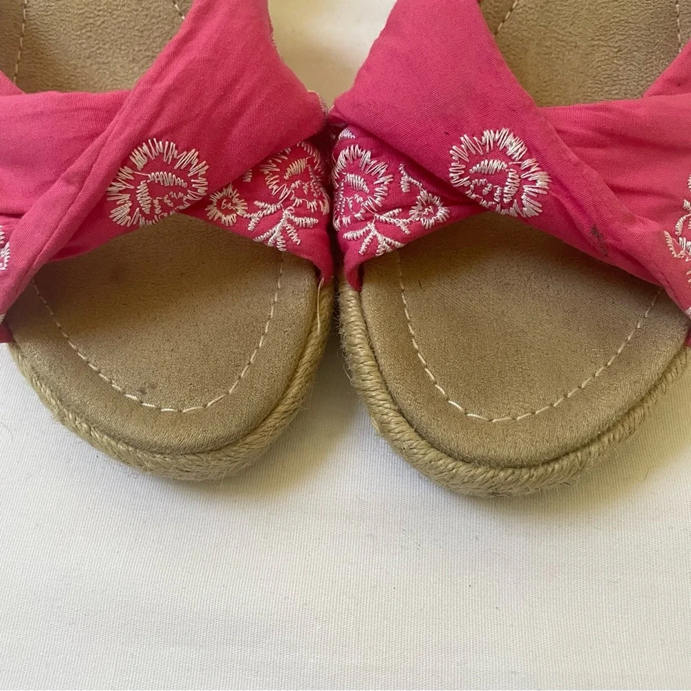 Coldwater Creek open toe espadrille wedge sandal size 8.5