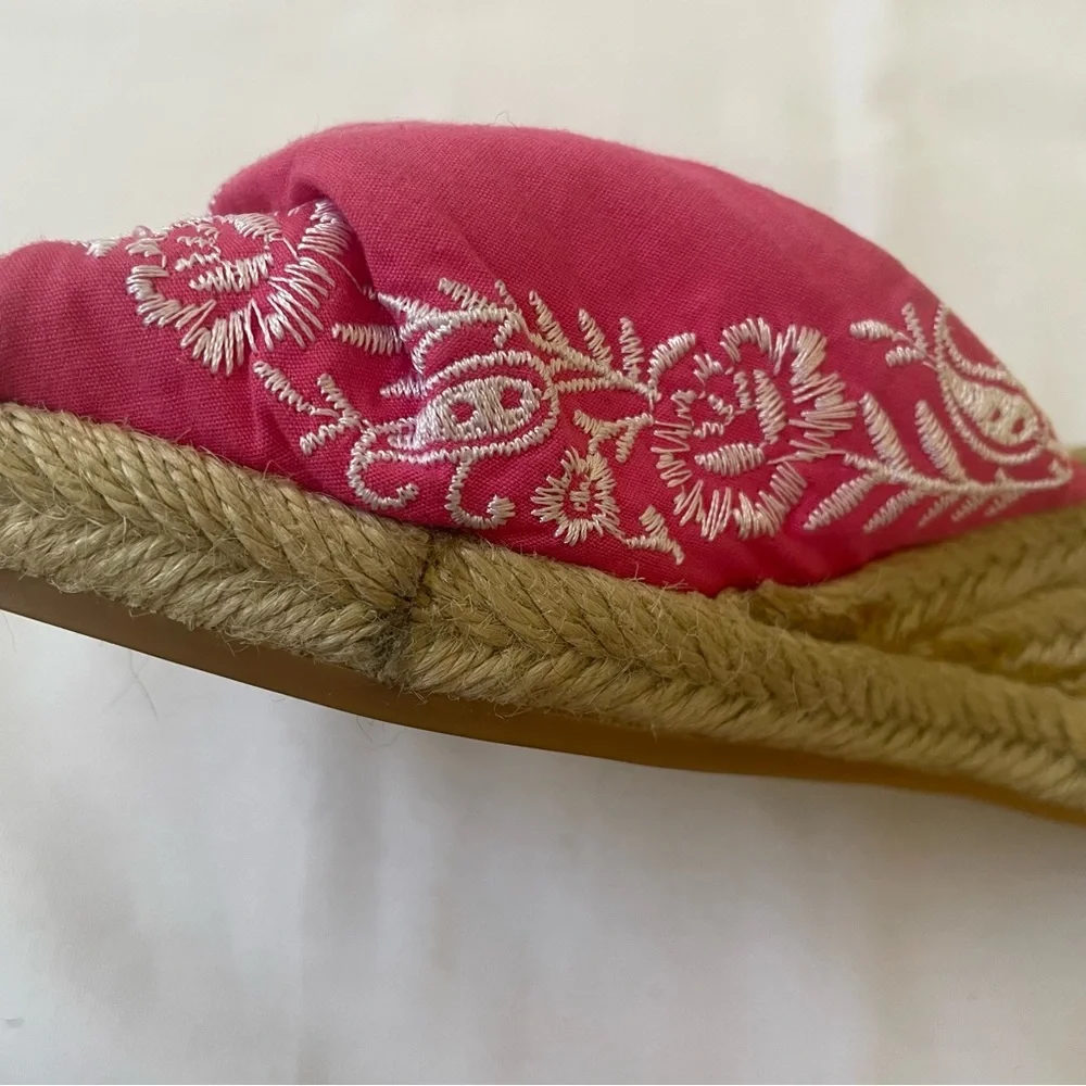Coldwater Creek open toe espadrille wedge sandal size 8.5