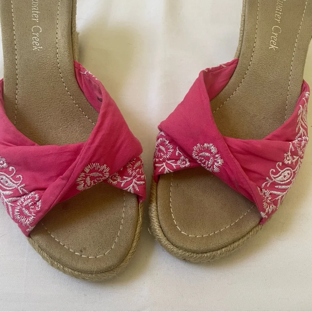 Coldwater Creek open toe espadrille wedge sandal size 8.5