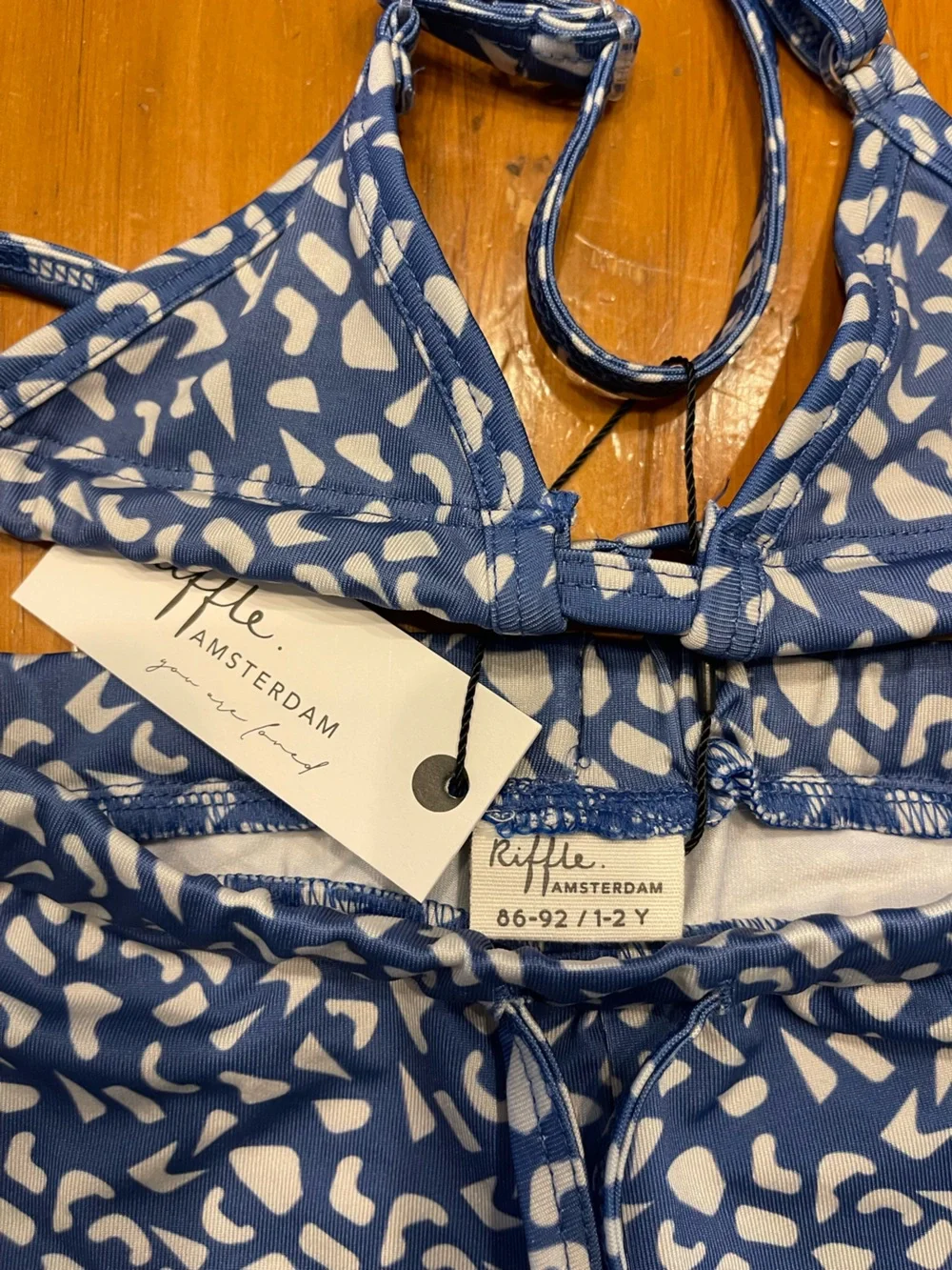 Riffle Amsterdam Blue & White Printed Bikini Set