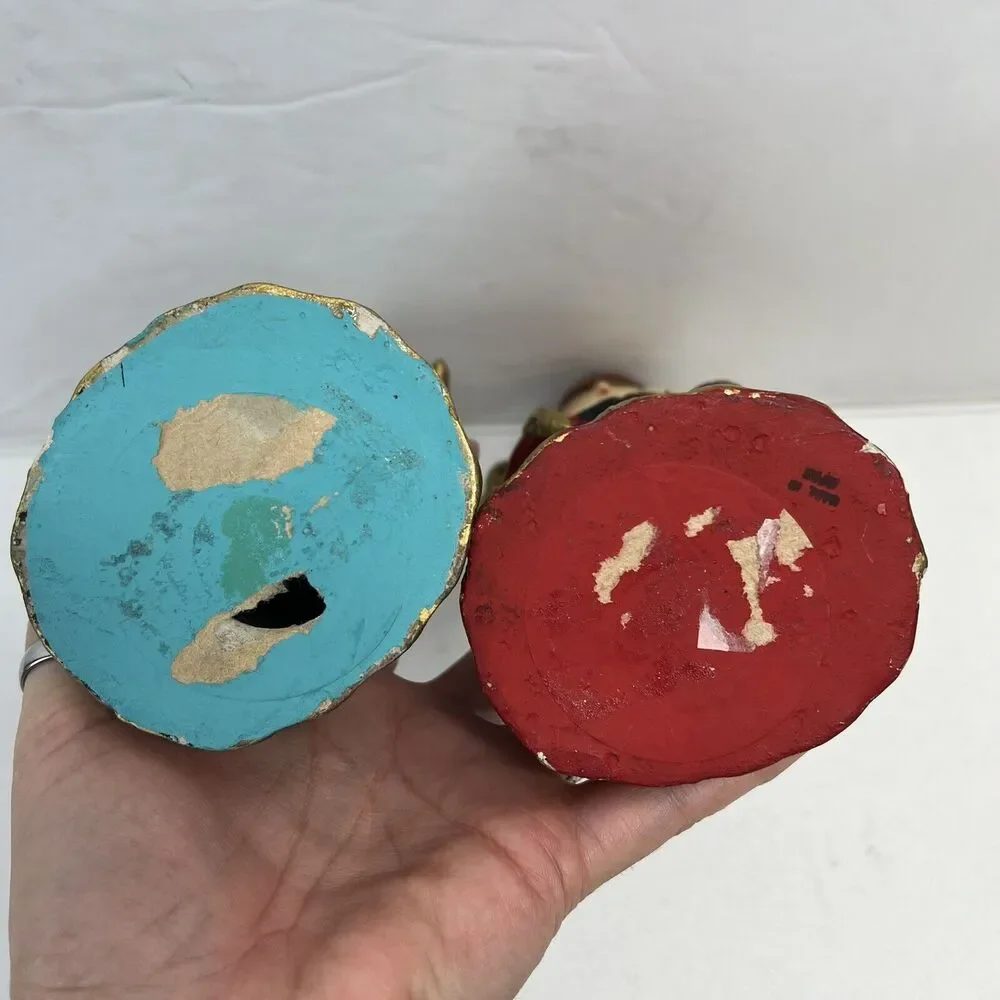 Ardco‎ Christmas Singing Choir Angels Japan Paper Mache Vintage Holiday Lot Of 2