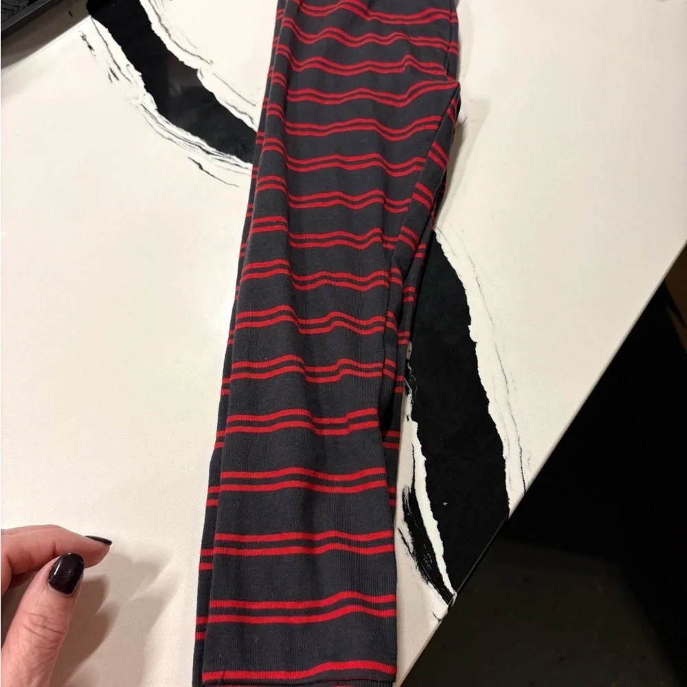 Carter's Black Knit Top with Red Stripes