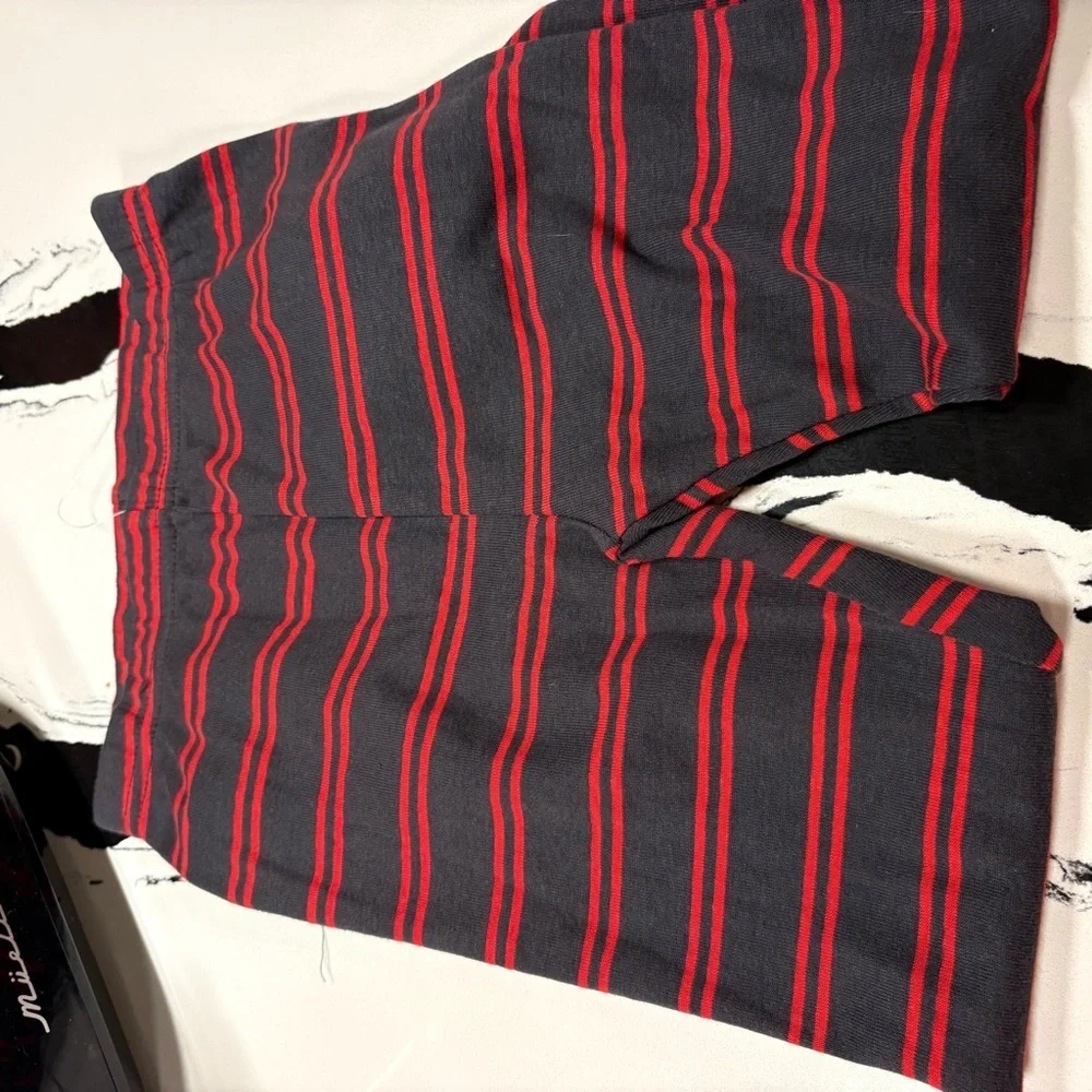 Carter's Black Knit Top with Red Stripes