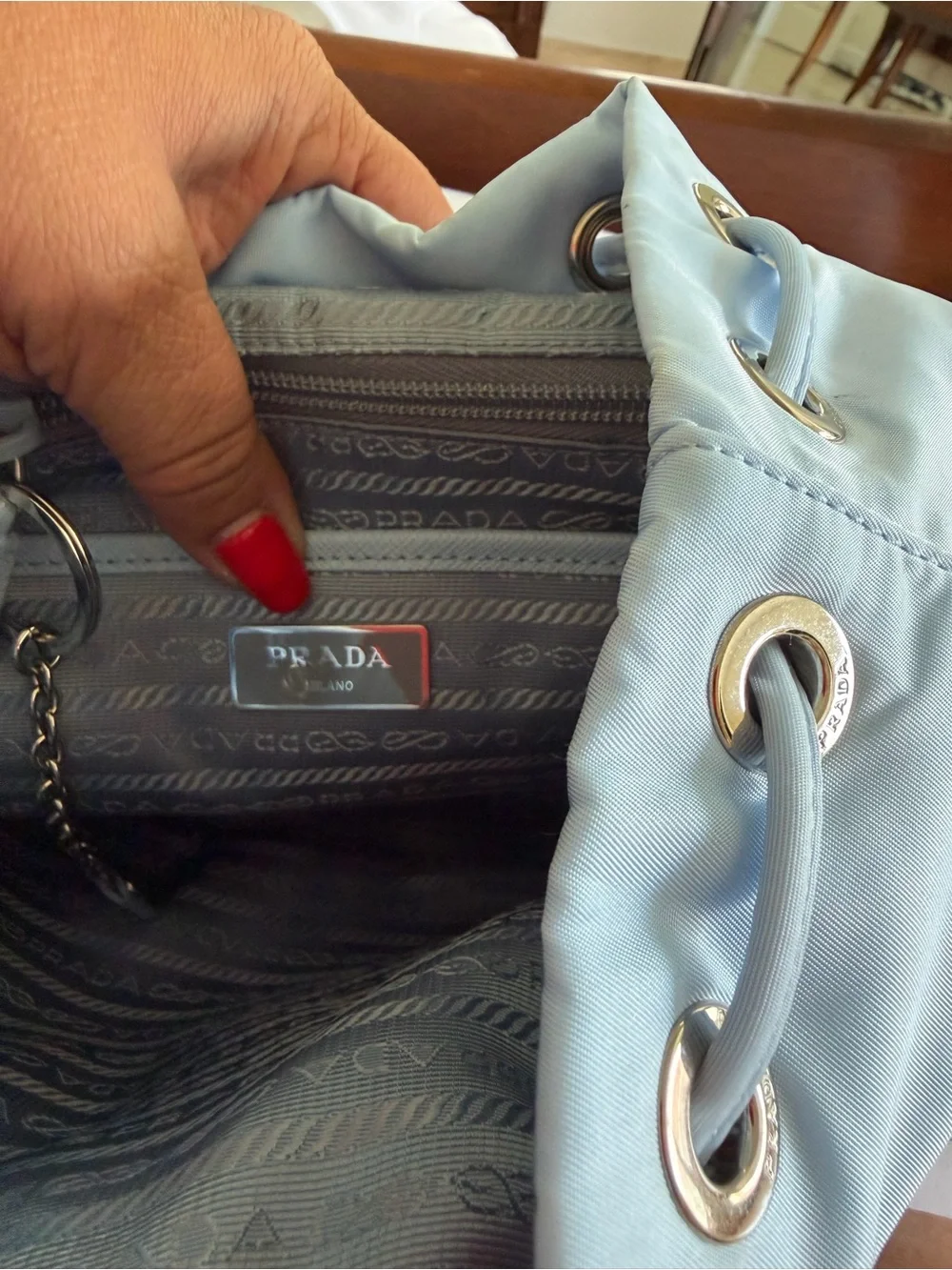 Prada nylon drawstring
