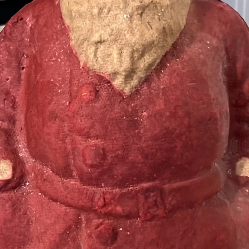 RARE Antique paper pulp Santa 1920’s 9.5” tall