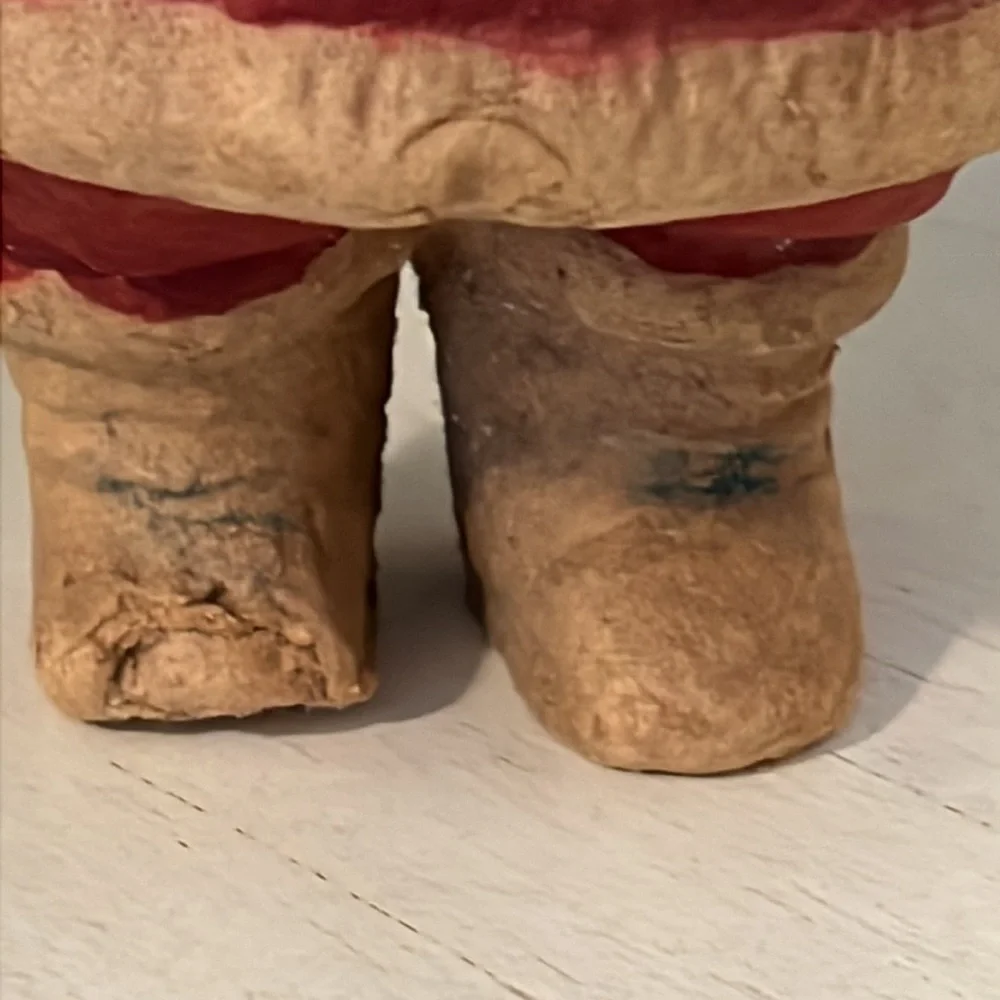 RARE Antique paper pulp Santa 1920’s 9.5” tall
