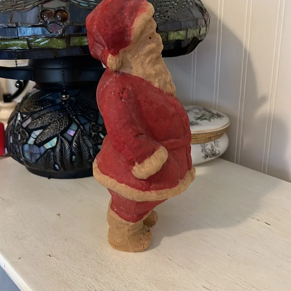 RARE Antique paper pulp Santa 1920’s 9.5” tall