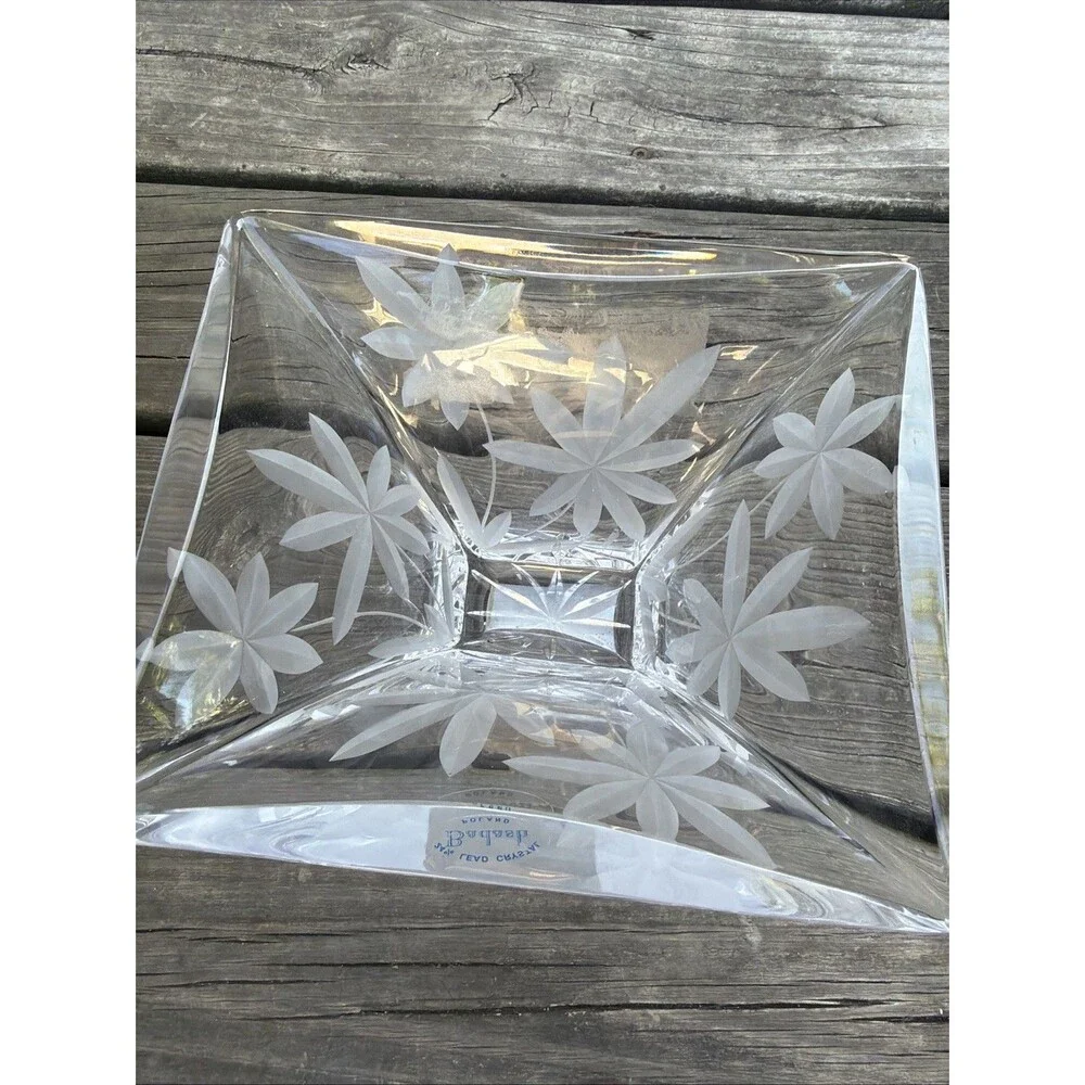 Badash Lead Crystal Square Bowl- Made In Poland