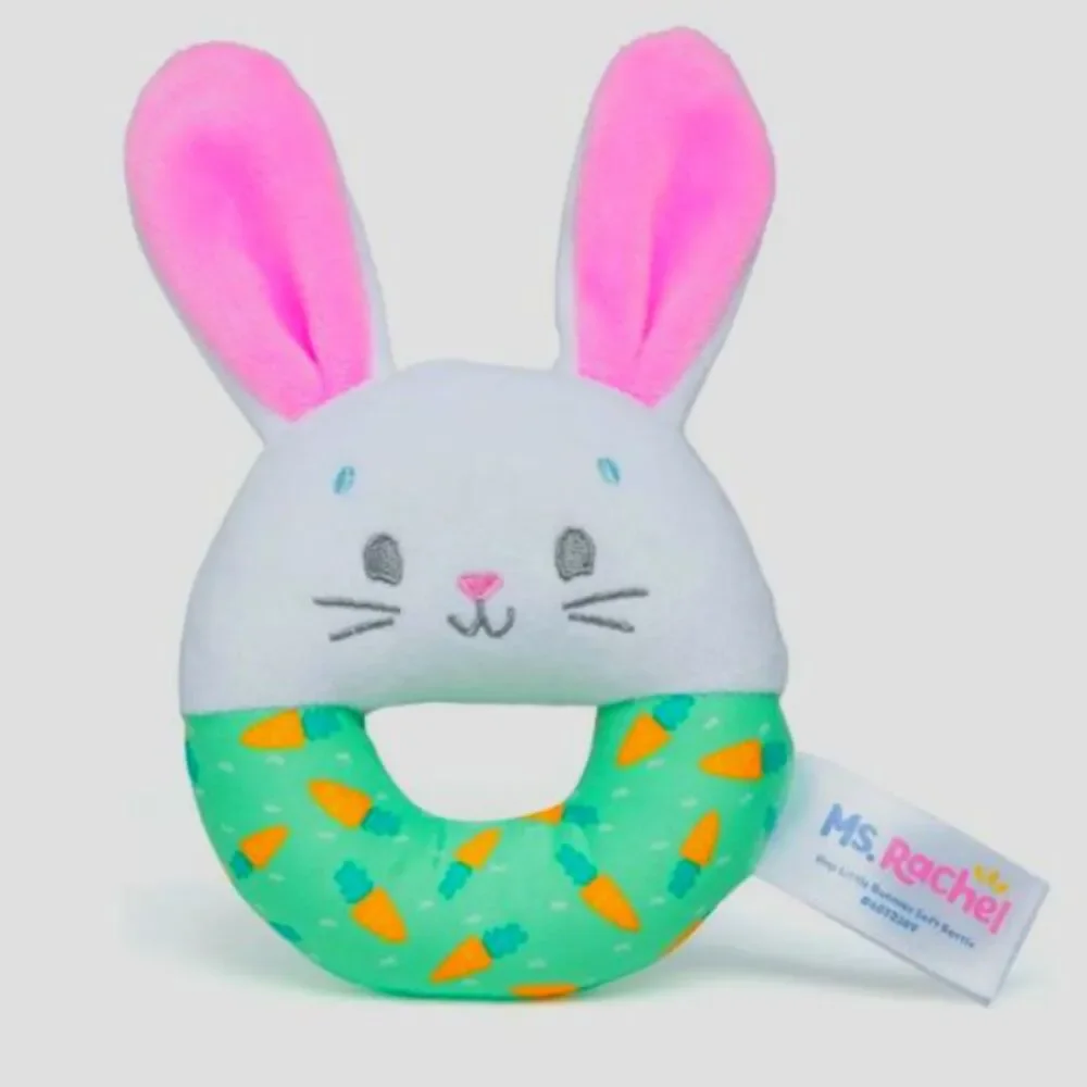 Ms. Rachel Hop Little Bunnies Soft Rattle