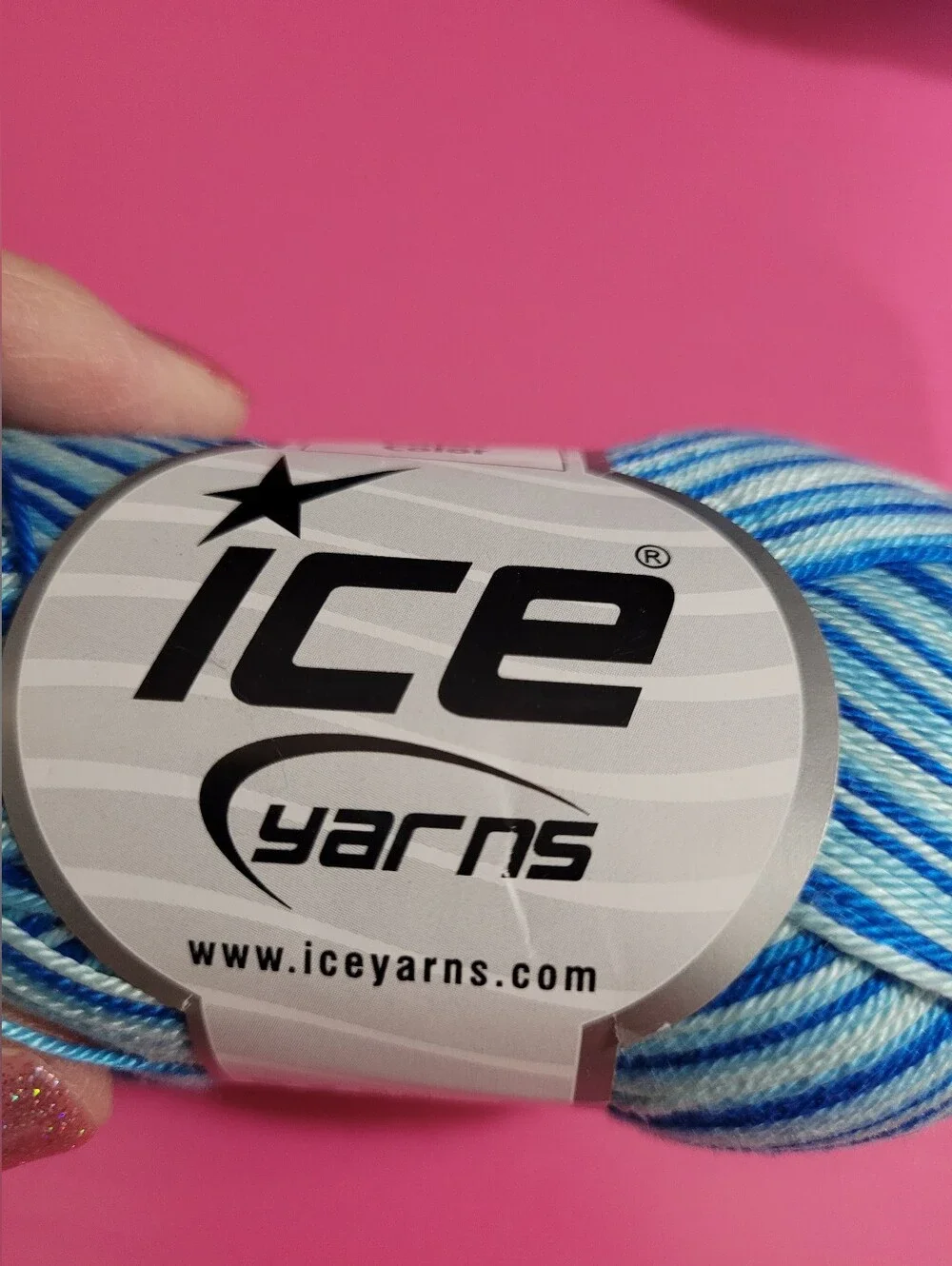 Ice Yarns Variegated Blue 100% Mercerized Cotton Yarn 4 Skeins (1543)