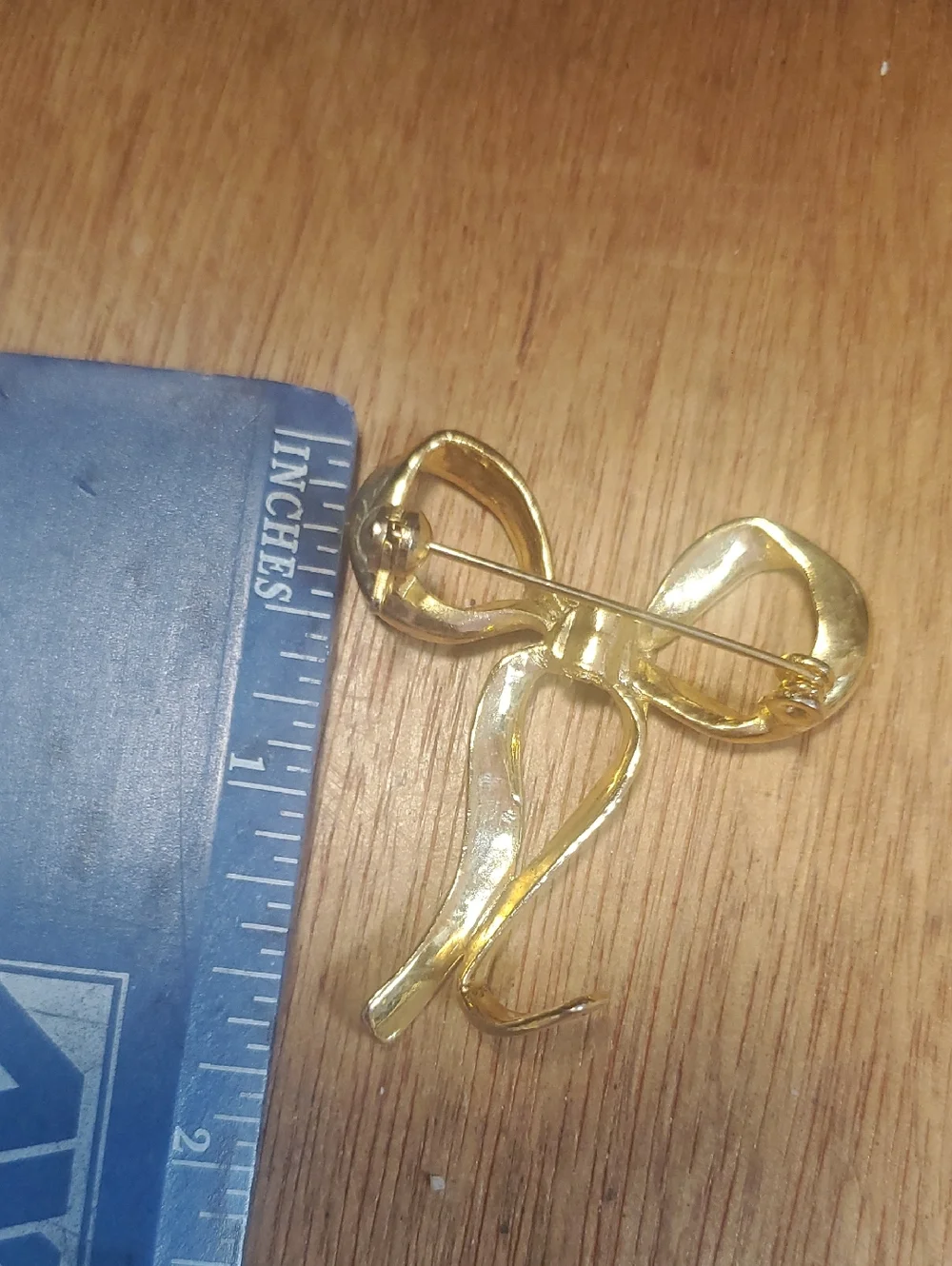 Gold Bow Pendant Necklace / Brooch - Elegant Gold Bow Jewelry BD