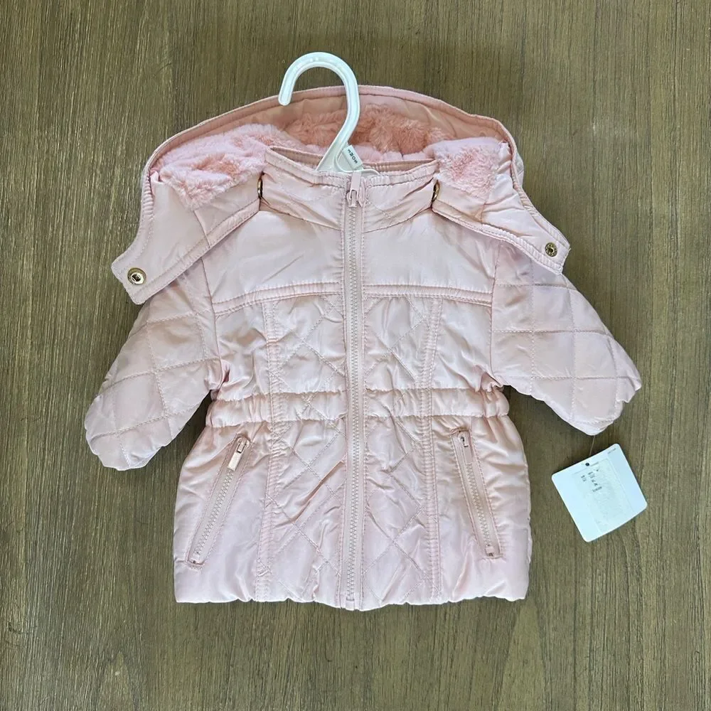 Infant Girl Puffer Coat‎ Pink 3 month