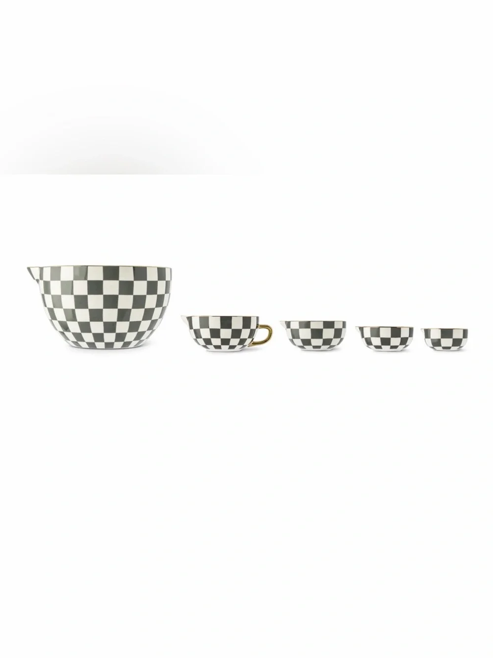 Thyme & Table 5-Piece Checkered Batter Bowl & Measuring Cup Set