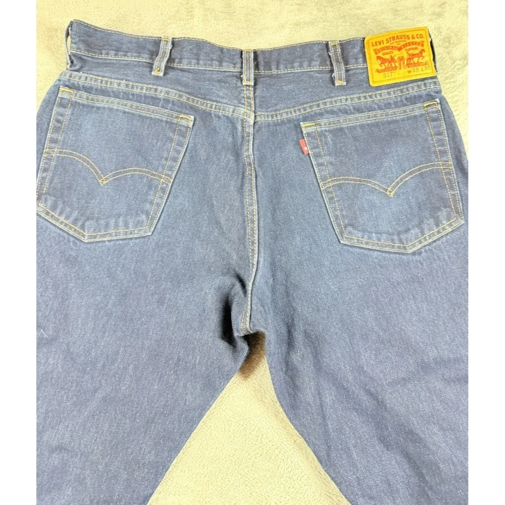 Levi's 517 Bootcut Jeans 36x30 Light Wash Blue Denim Mens