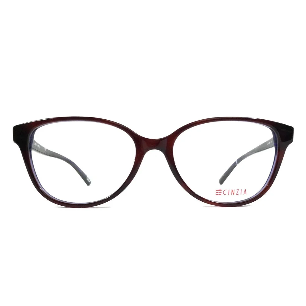 Cinzia Eyeglasses Frames CIN-5033 C3 Red Brown Havana on Purple 52-16-140