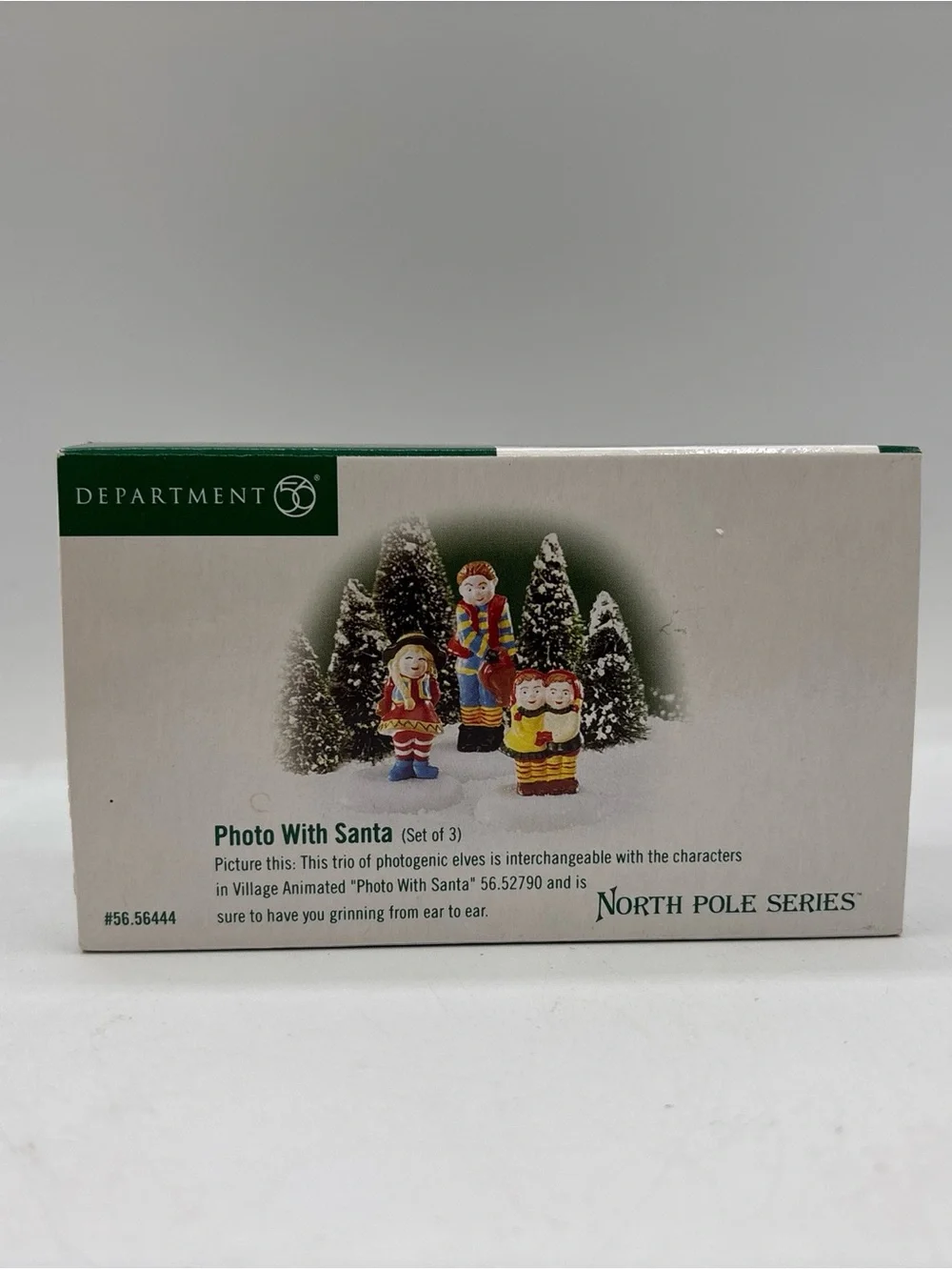 Department 56 1999 Vintage HVC North Pole Series Photo With Santa Set Of 3 56444