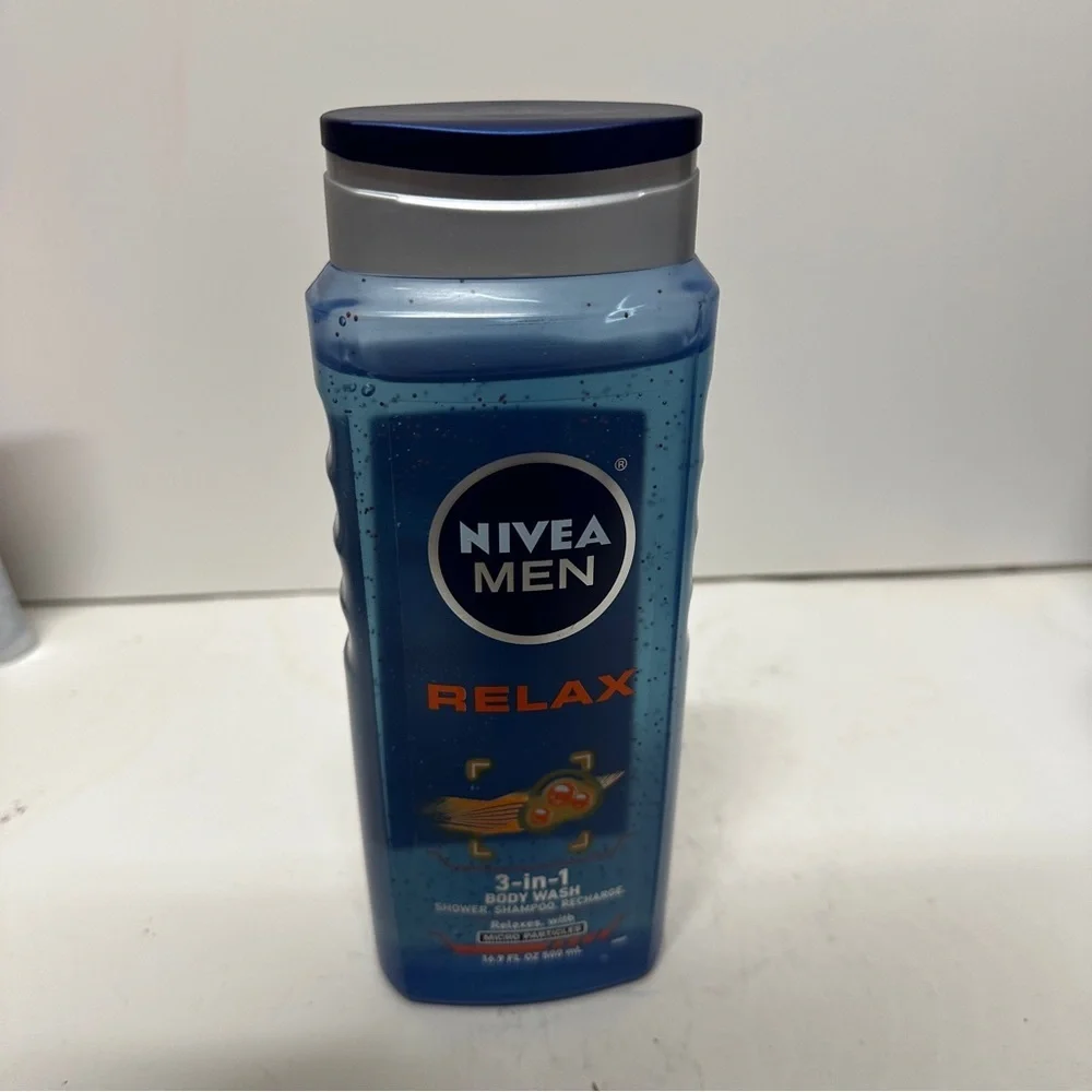 Nivea for Men Relax Body Wash 3 in 1 Body Hair Face 16.9 OZ HTF