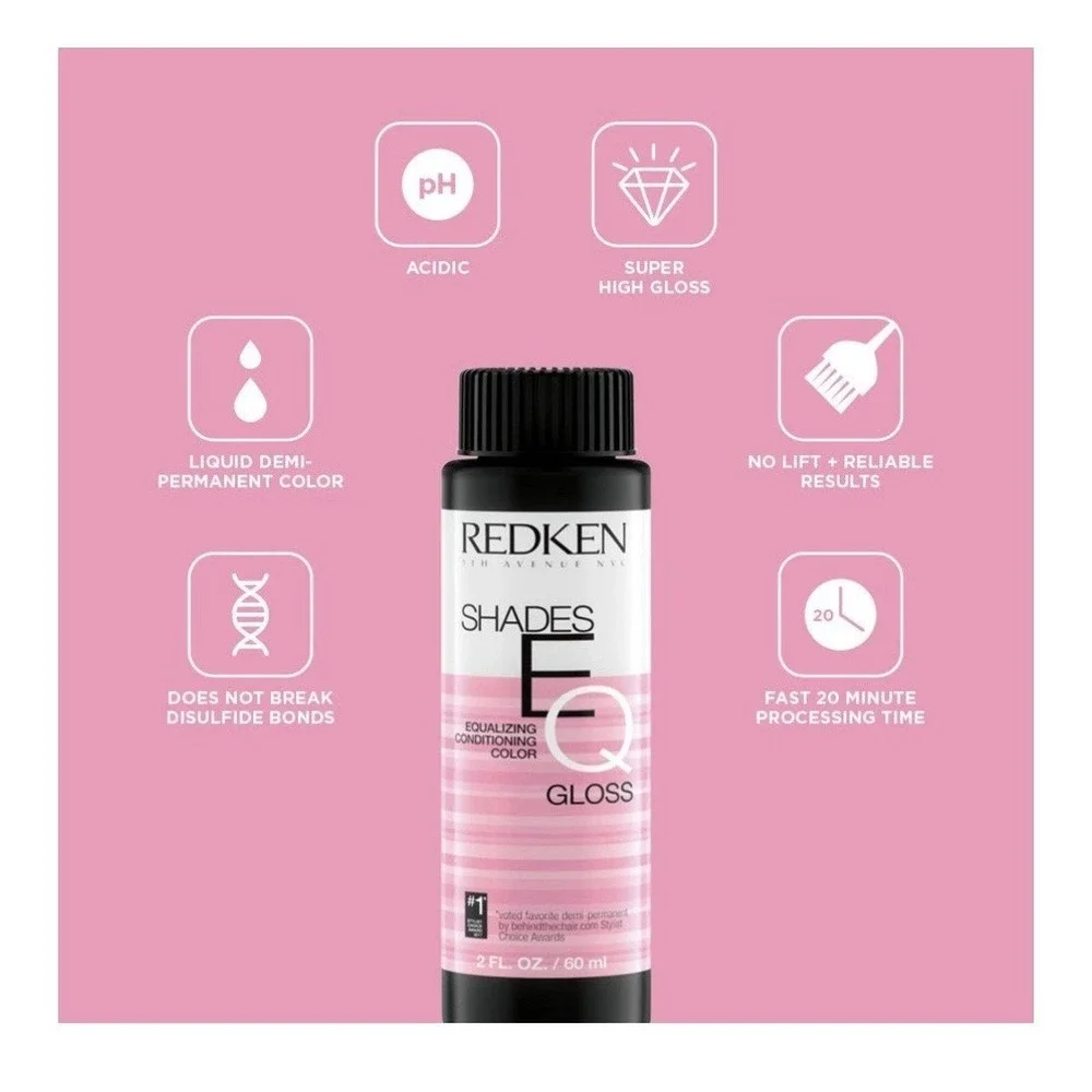 New Redken 09V Platinum Ice EQ Gloss Demi-Permanent Professional Hair Color