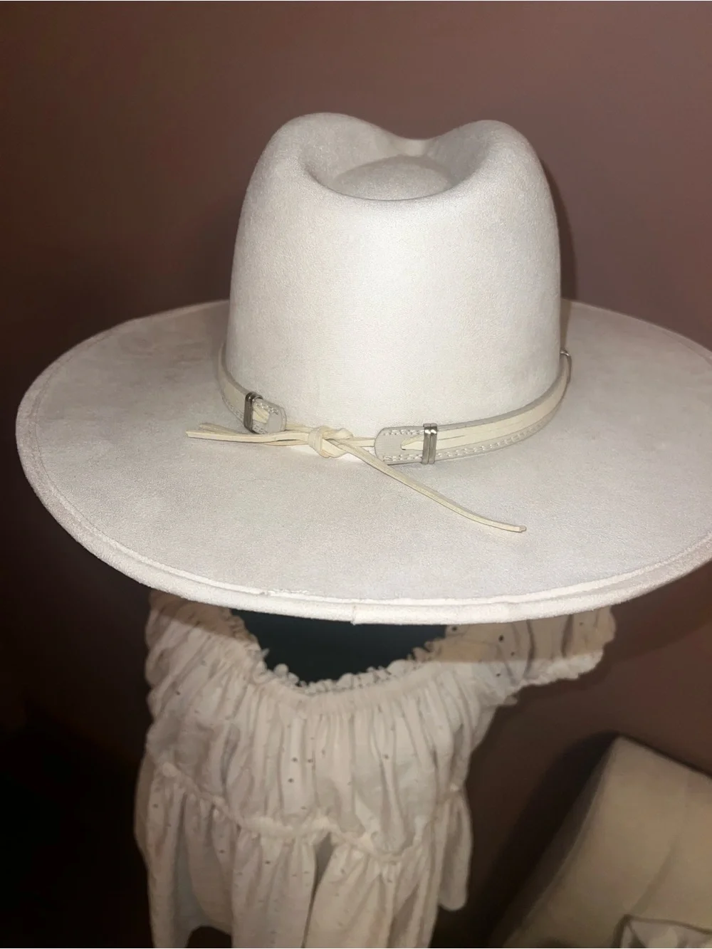 Molly Green Cream Wide-Brim Cowboy Hat
