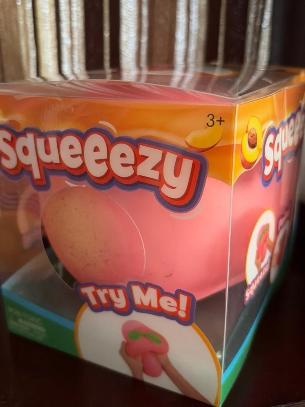 Squeezy Peach Stress Ball Toy
