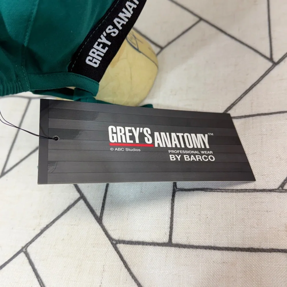 Grey's Anatomy Scrub Cap One Size Hunter Green Fitted Elastic Side GRA831 NWT