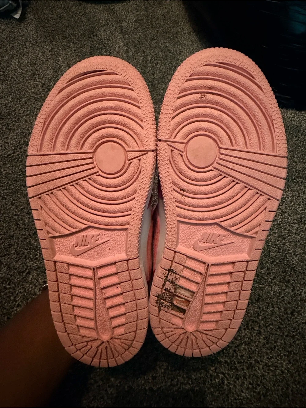 Nike Kids Air Jordan 1 Mid in Hot Pink, Light Pink, White