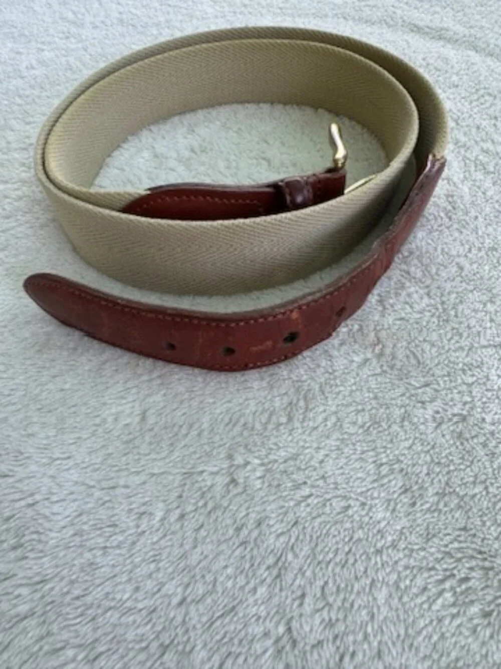 Coach Men's Belt Canvas Leather Brass Vintage Size 40