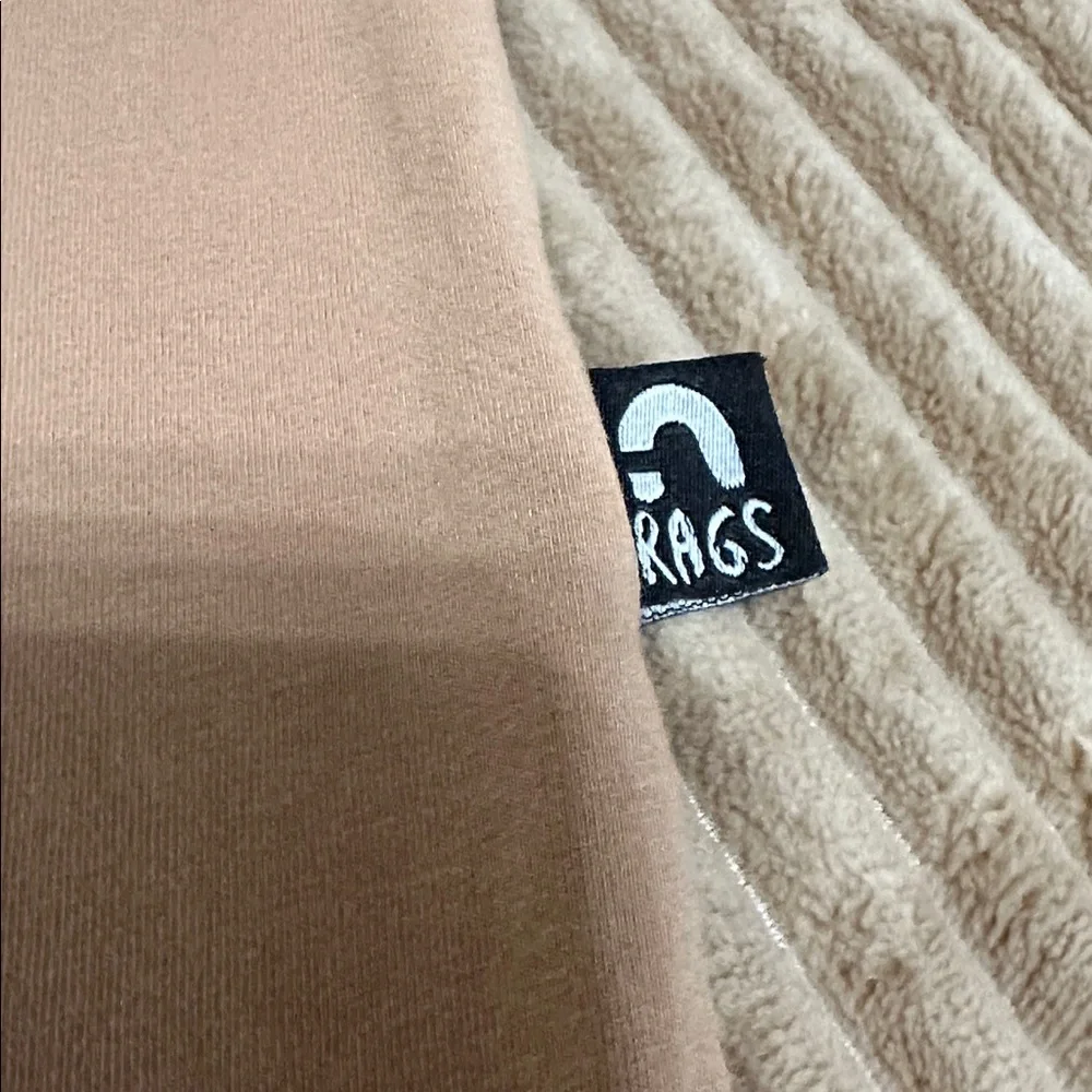 RAGS Tan Sleeveless Romper with Feather Print 2T