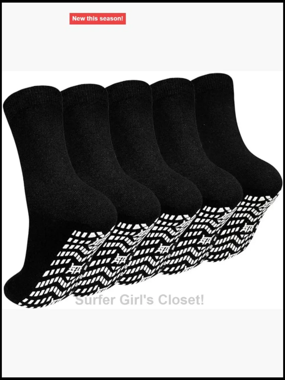 Non Slip Grip Socks for Men Fall Prevention Hospital Seniors 9-15