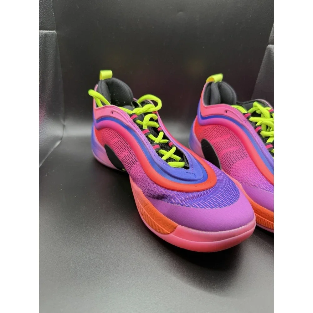 Adidas D.O.N. Issue #6 Purple Burst JH8969 Size 11 Basketball Shoes Pink Neon