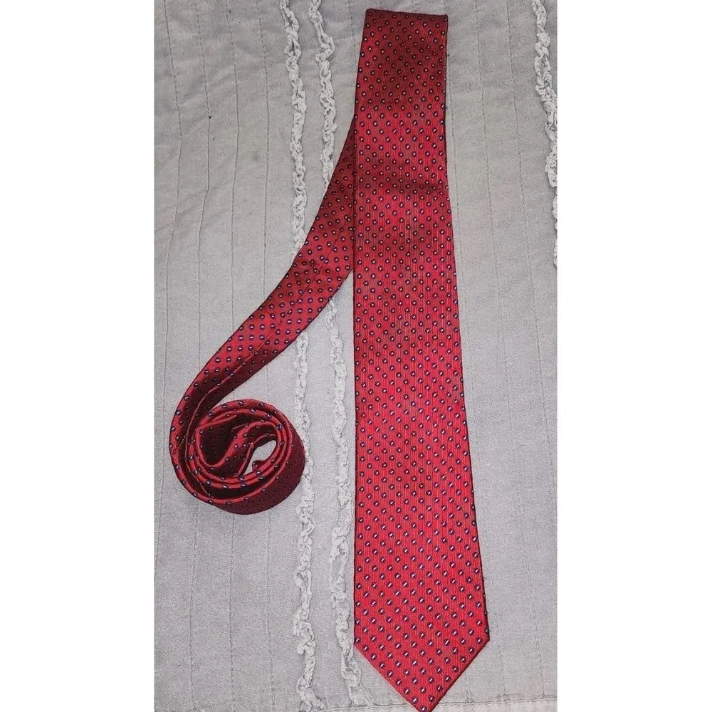 Chaps Ralph Lauren Vintage Silk Geometric Necktie Silk America Great Core