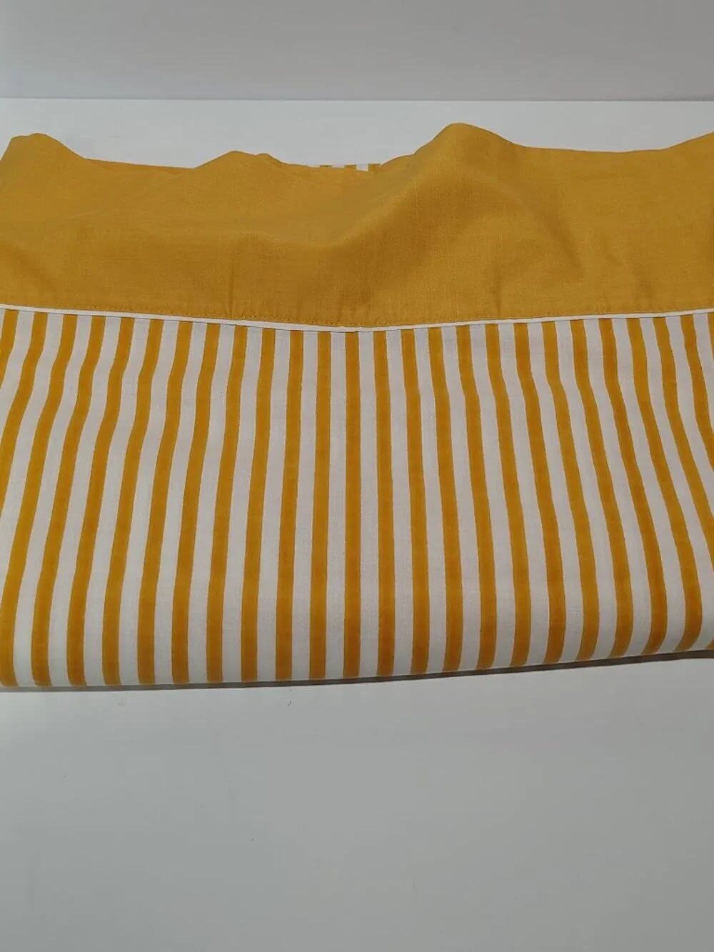 Vtg Cannon Monticello Muslin Sheet Twin Bed Gold White Stripe 72x104 USA Retro