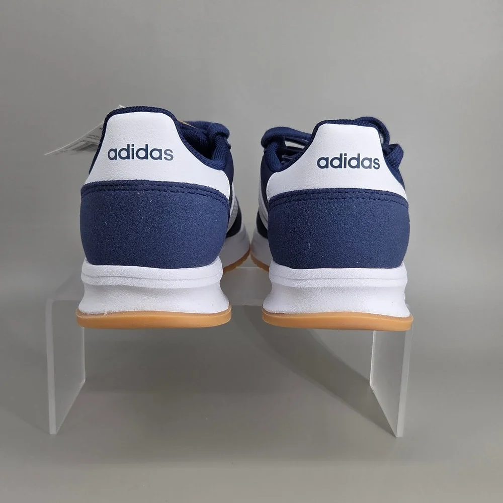 Adidas Run 70s 2.0 J Sneakers Kid Size 5 Navy White Retro Sporty Cloudfoam Shoes