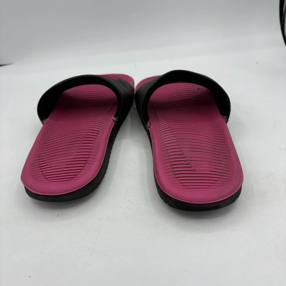 Nike Shoes Girls Youth Size 3‎ Y Kawa Black Pink Slides Sandals Kid 819353-001