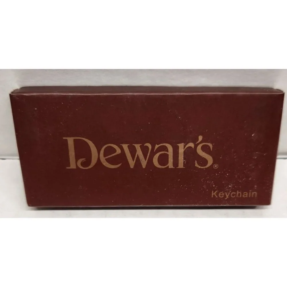 Dewar's Keychain In Box -Sleek Metal Design For Whiskey Lovers & Key Enthusiasts