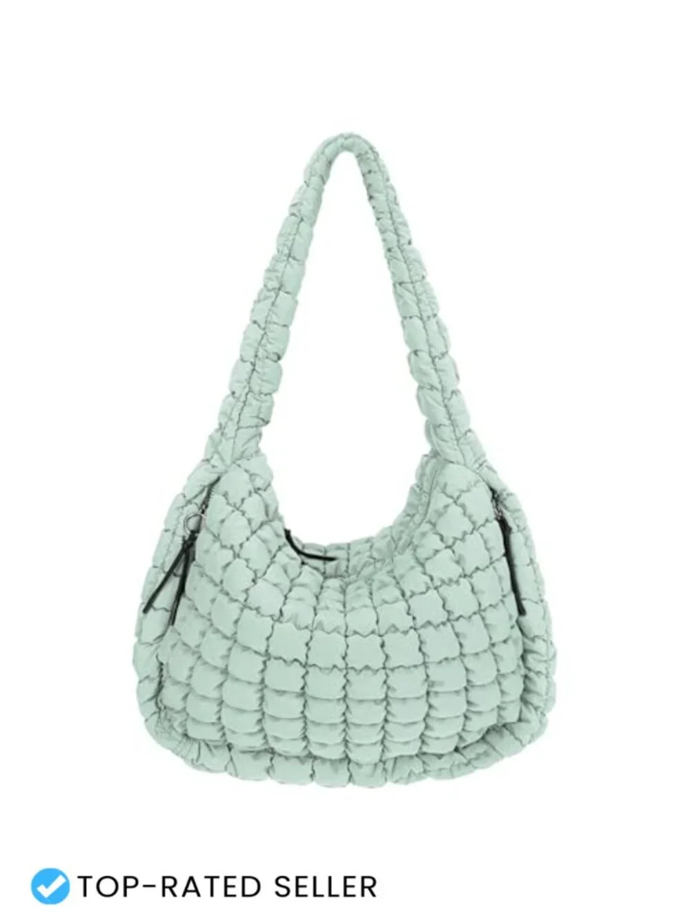 Quilted Tote Bag Large Carryall Puffer Shoulder Bag Lightweight Nylon Hobo