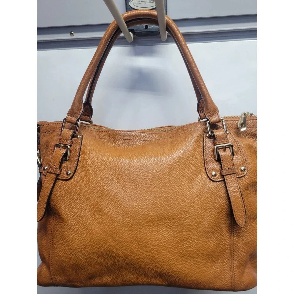 Kattee Genuine Leather Tote Bag Satchel Purse Brown Shoulder Handbag‎