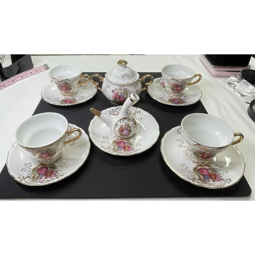 Vintage 1940-69‎ Versailles Sugar Bowl Tea Cups Saucers Decanter See Description