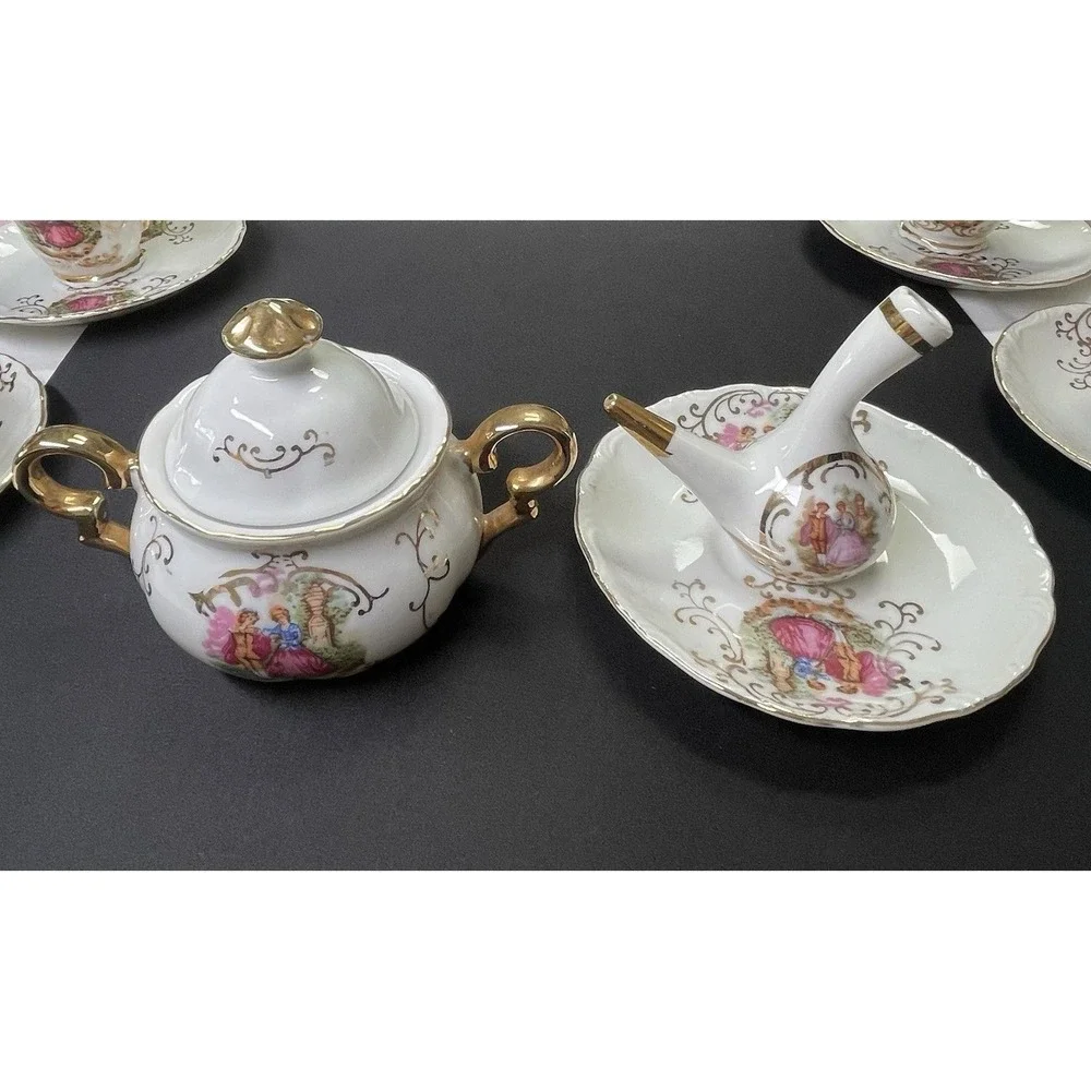 Vintage 1940-69‎ Versailles Sugar Bowl Tea Cups Saucers Decanter See Description