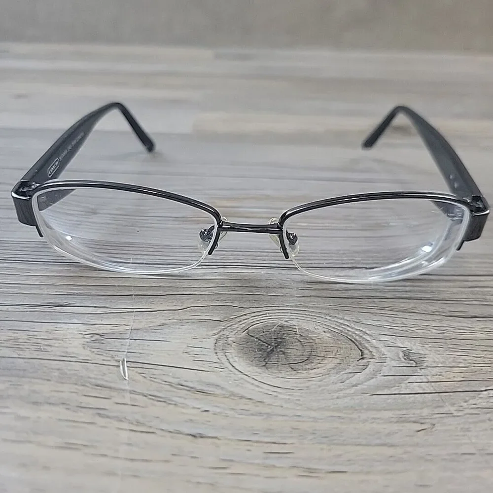 Coach SUZANNA 246 Dark Gunmetal Half‎ Rim 50-17-135 Eyeglasses FRAMES ONLY