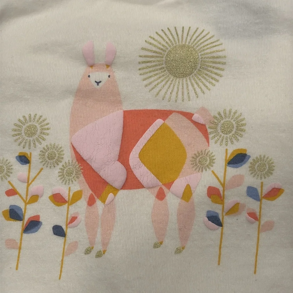 Cynthia Rowley Baby Girls Outfit Set with Llama Print