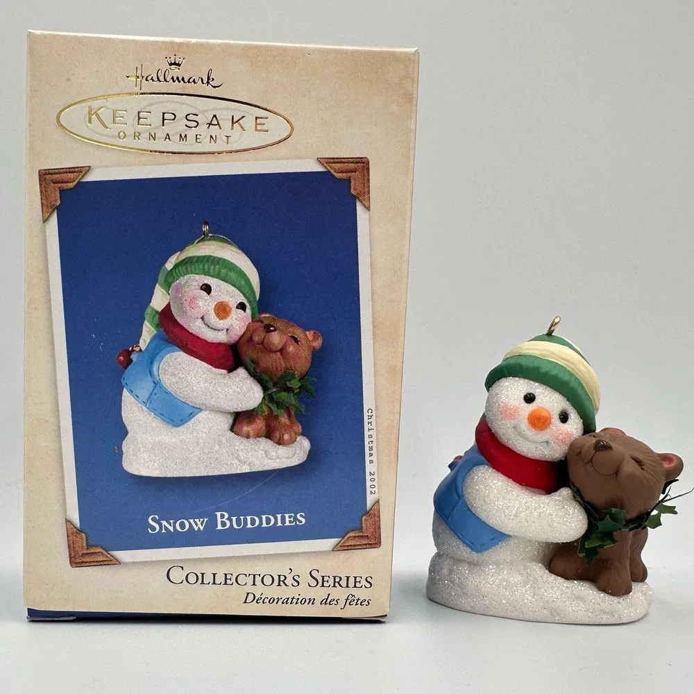 Vintage Hallmark Snow Buddies Ornament Christmas Bear 2002 5th Keepsake QX8003‎