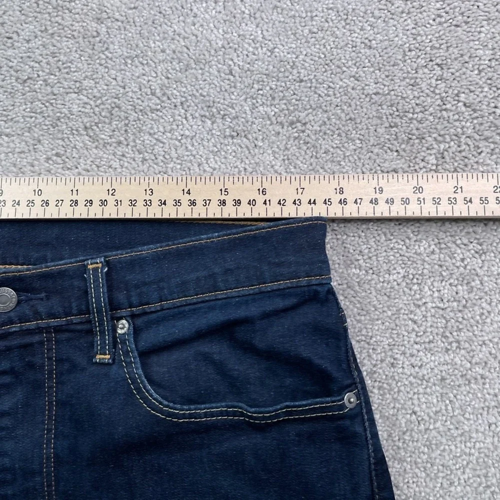 Levis Jeans Mens 34x34 Blue 502 Tapered Fit Dark Wash Stretch Denim Casual‎