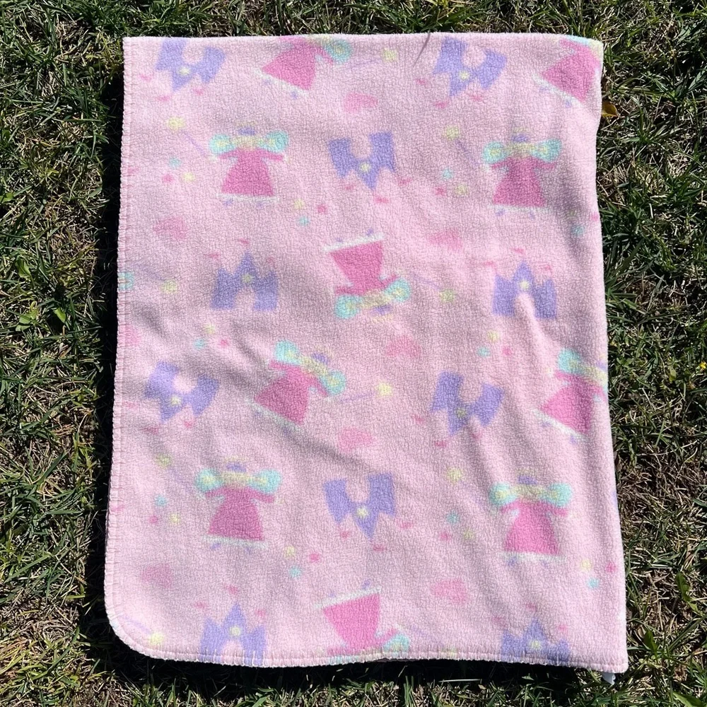 Y2K Circo Target Fairy Tale Princess Micro Feece Baby  Blanket Pink Purple 30x38