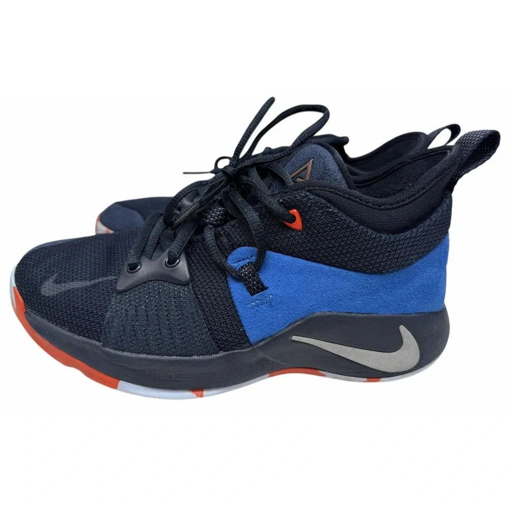 Size 4.5 Y Nike Paul George PG 2 GS Youth Basketball Shoe 943820-400 Orange/blue