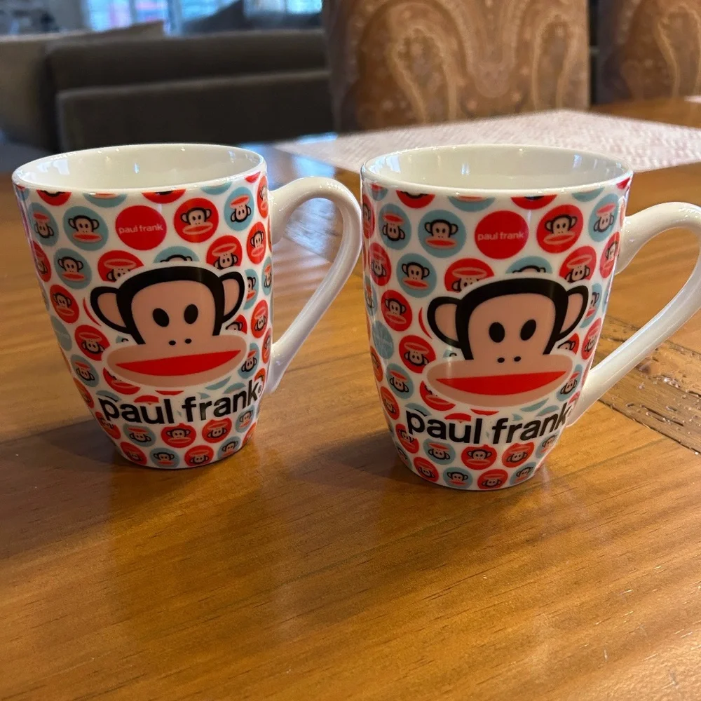 NWT! Paul Frank Julius - Set of Two Ceramic Mugs
