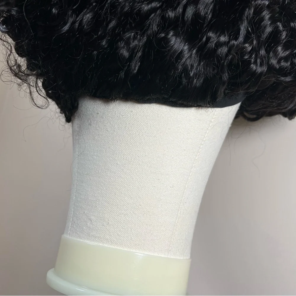 Isee Natural Black Water Wave Human Hair Glueless 26 Inch Half Wig