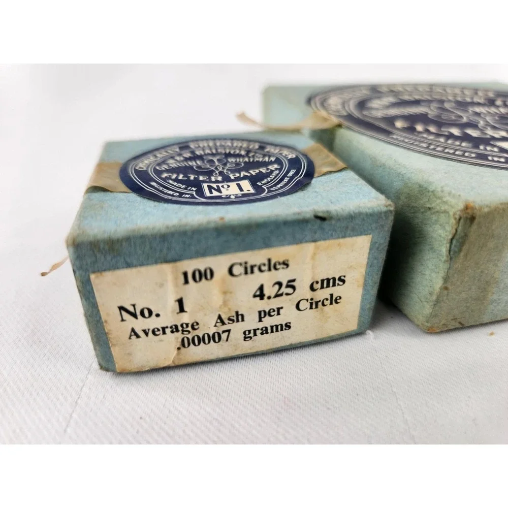 Vintage Lot Laboratory Whatman Filters Paper Box No 1 Advertising Sz Small Large