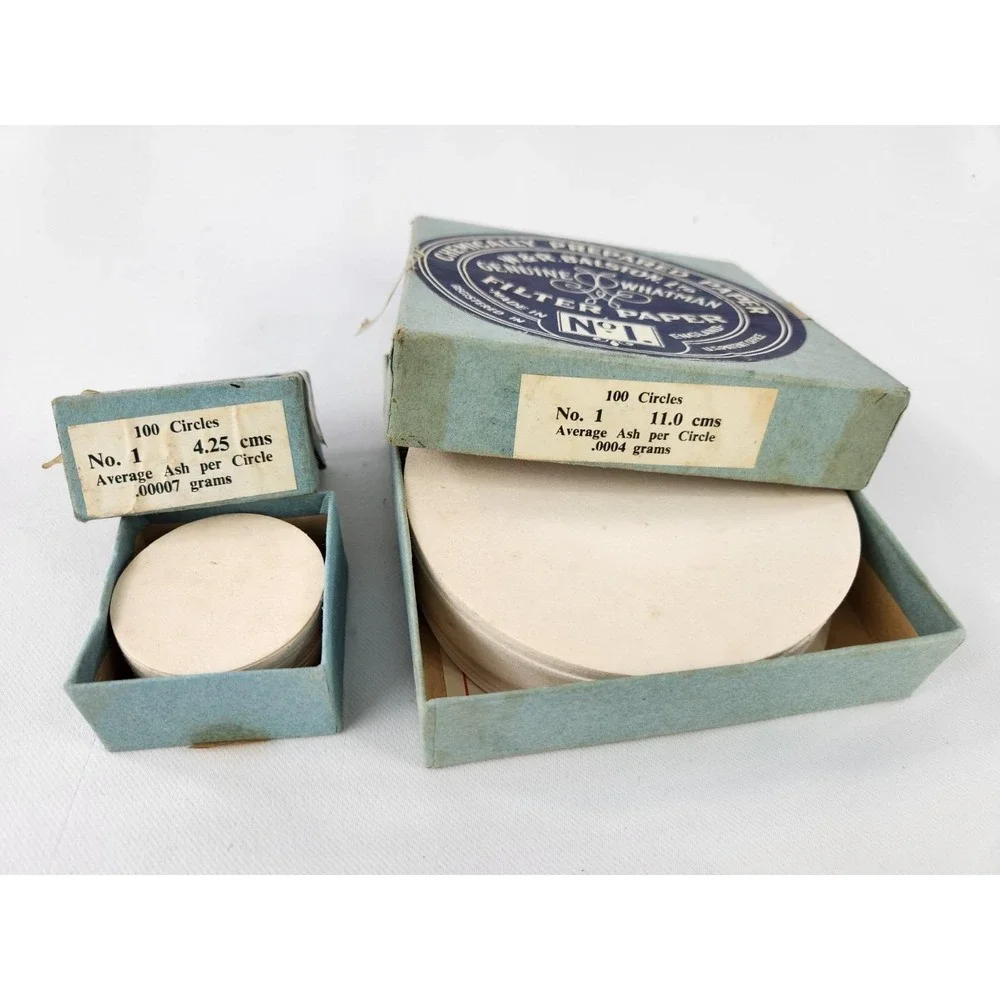 Vintage Lot Laboratory Whatman Filters Paper Box No 1 Advertising Sz Small Large