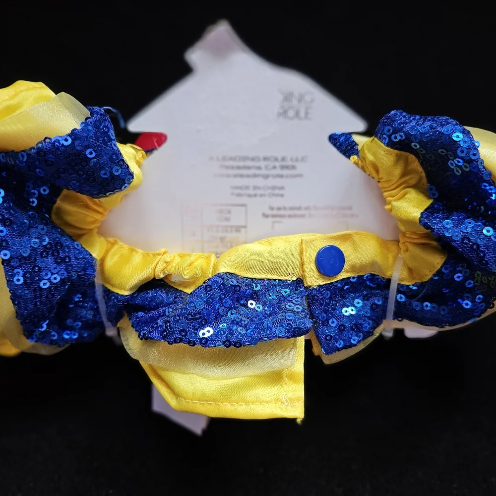 NWT Disney Princess Pet Collar with Snow White  Red and Blue Bow Med. 11.5-23.5
